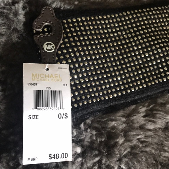 black studded MICHAEL KORS head warmer NWT🌲 - Picture 4 of 4